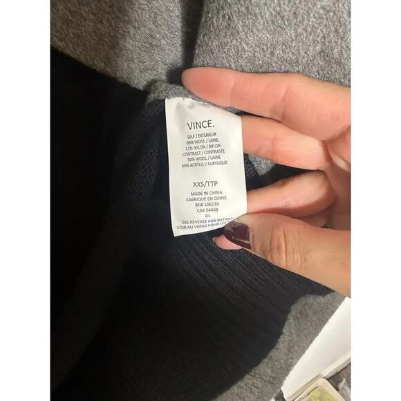 Vince Women’s Sweater-back Draped Jacket Grey Wool Blend Size XXS - Picture 14 of 14